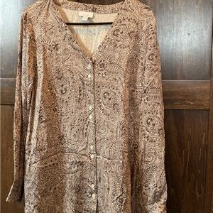 Pure Jill by J Jill Paisley Print Button-Down Shirt